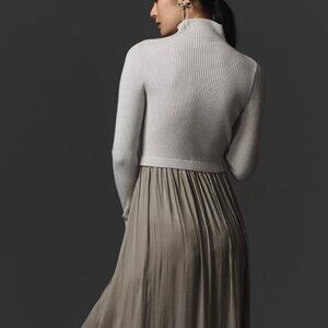 NWT The Thea Twofer Sweater Dress, sz XS, Light Grey
